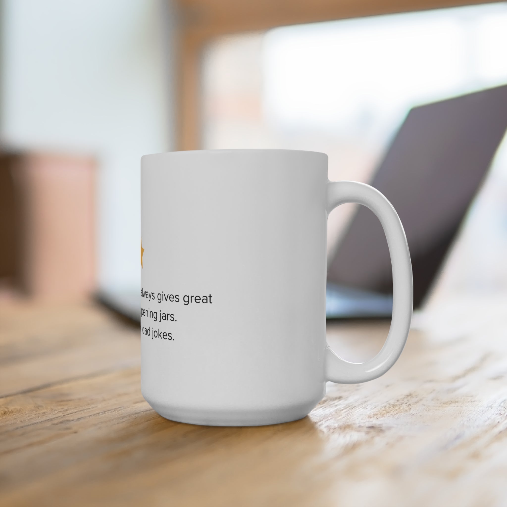 Father 5-Star Review Coffee Mug — Funny Dad Gift for Father’s Day