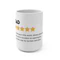 Father 5-Star Review Coffee Mug — Funny Dad Gift for Father’s Day
