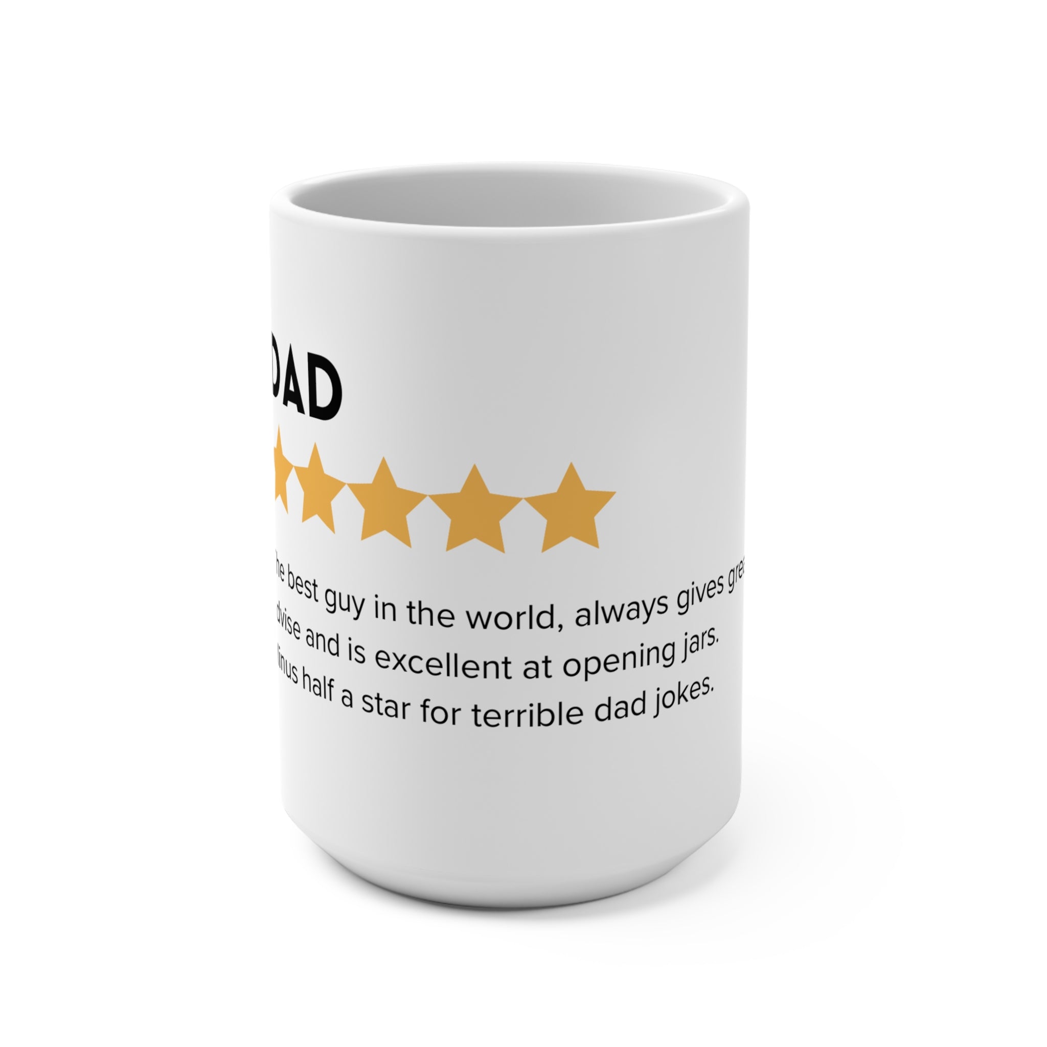 Father 5-Star Review Coffee Mug — Funny Dad Gift for Father’s Day
