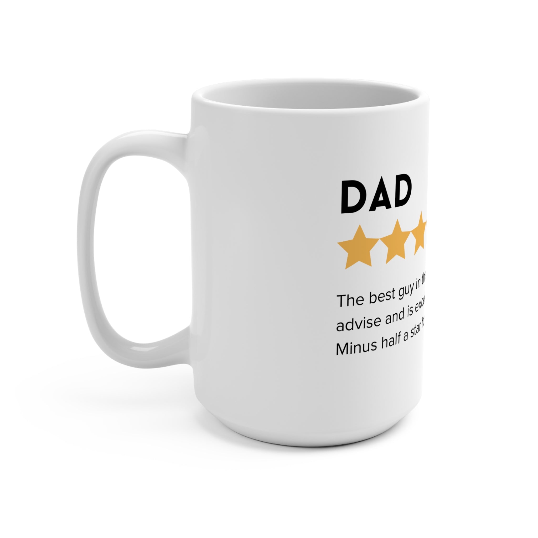 Father 5-Star Review Coffee Mug — Funny Dad Gift for Father’s Day